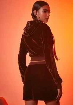 Poster Grl Jumpsuits & Rompers Cocoa Kissed A Girl Velour Skirt Set