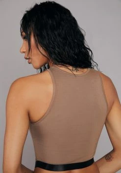 Poster Grl Tank Crop Top Front And Center Graphic Tank