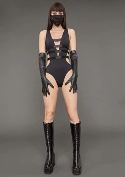Poster Grl Triple X-Rated Bandage Bodysuit Tops
