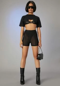 Poster Grl Setting Boundaries Crop Tee Set