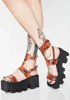 Poster Grl Poisonous Bite Snake Sandals Wedges