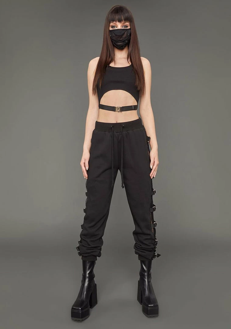 Poster Grl Jogger Sweatpants No Time To Waste Buckle Sweatpants 3 Poster Grl Jogger Sweatpants No Time To Waste Buckle Sweatpants