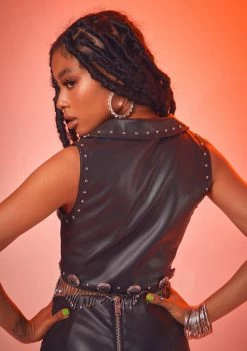 Poster Grl Quick Draw Western Crop Top Tops