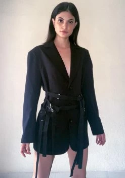 Poster Grl Down To Bizness Utility Blazer Outerwear