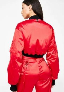 Poster Grl Outerwear Blazed Feelin' Icy Satin Bomber