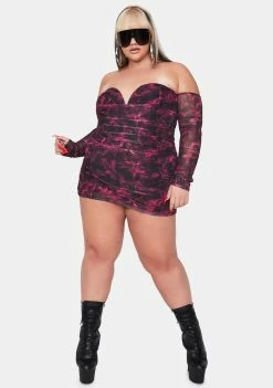 Poster Grl Final Burn Notice Off The Shoulder Dress