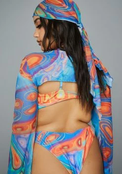 Poster Grl Swim Plus Trippy Charmer 4-Piece Bikini Set