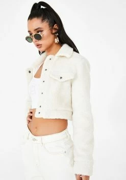 Poster Grl Blanc I'm That Bish Sherpa Set Outerwear