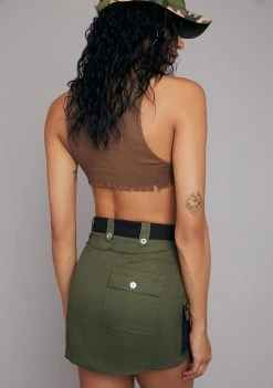 Poster Grl Varsity Player Colorblock Mini Skirt Bottoms