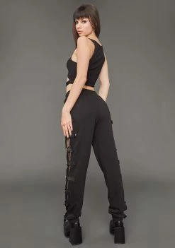 Poster Grl Jogger Sweatpants No Time To Waste Buckle Sweatpants 7 Poster Grl Jogger Sweatpants No Time To Waste Buckle Sweatpants