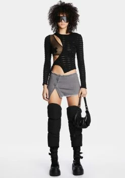 Poster Grl In That Order Denim Mini Skirt