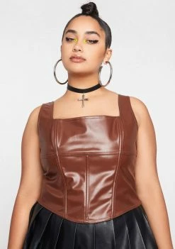 Poster Grl Plus Rowdy Rodeo Vegan Leather Corset