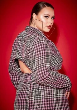 Poster Grl Plus Honey Been Mean Tweed Mini Skirt Bottoms