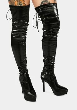 Poster Grl Cupid's Secret Stretch Thigh High Platform Boots