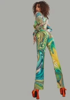 Poster Grl Hypnotic Habits Kick Flare Pants