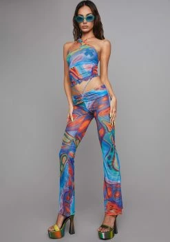Poster Grl Pant Set Trippy Charmer Mesh Pants Set