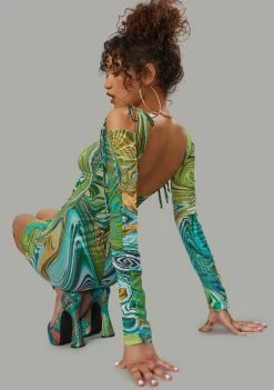 Poster Grl Dresses Hypnotic Habits Tie Front Bodycon Dress