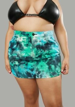 Poster Grl Plus Treasure Island Tie Dye Mini Skirt