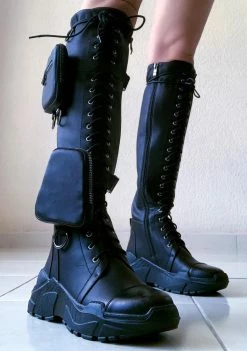 Poster Grl Boots & Booties Find My Funds Pocket Combat Boots