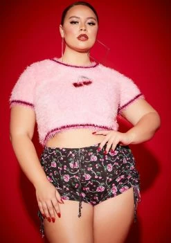 Poster Grl Tops Real Baddest Berry Sweater Baby Tee