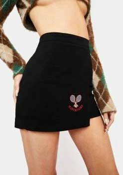 Poster Grl Bottoms Meet Your Match Embroidered Skirt