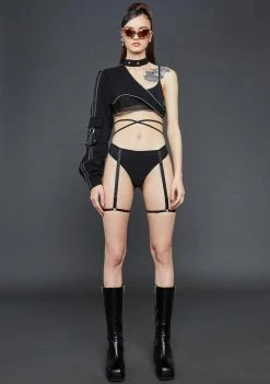 Poster Grl Prove You Wrong One Sleeve Jacket Cropped Jacket