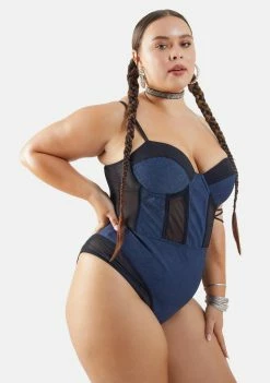 Poster Grl Tops Plus Buck Up Bustier Bodysuit