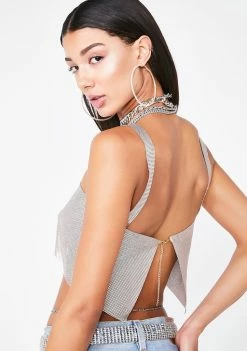 Poster Grl High Glamour Chainmail Top Tops